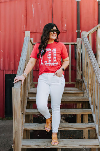 731 Patriotic Red Tee