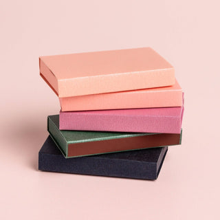 Iridescent Peachy Pink Matchbox - Tucked & Threaded