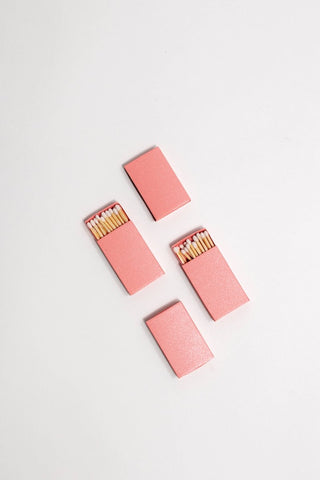 Iridescent Peachy Pink Matchbox - Tucked & Threaded
