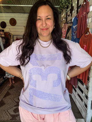 Lavendar 731 Area Code Faded Unisex Tee - Tucked & Threaded