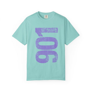 Lavendar 901 Area Code Faded Unisex Tee - Tucked & Threaded