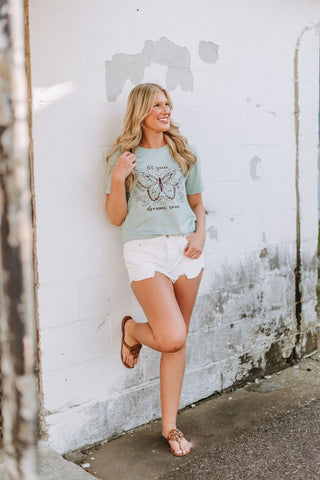 Let Your Dreams Soar Seafoam Tee - Tucked & Threaded