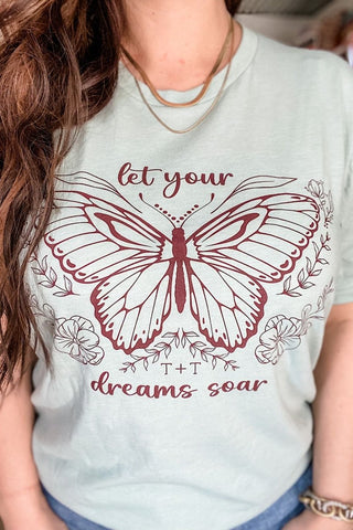 Let Your Dreams Soar Seafoam Tee - Tucked & Threaded