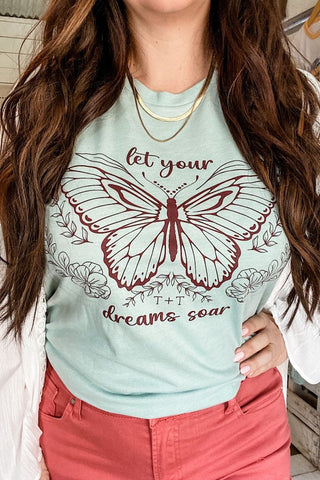Let Your Dreams Soar Seafoam Tee - Tucked & Threaded