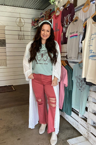 Let Your Dreams Soar Seafoam Tee - Tucked & Threaded