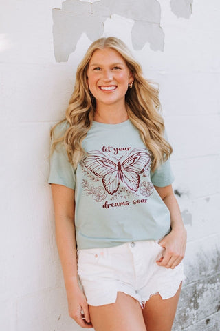 Let Your Dreams Soar Seafoam Tee - Tucked & Threaded