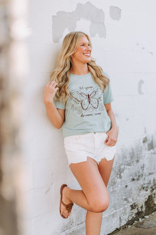 Let Your Dreams Soar Seafoam Tee - Tucked & Threaded