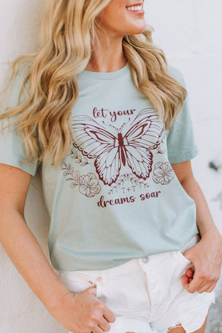 Let Your Dreams Soar Seafoam Tee - Tucked & Threaded