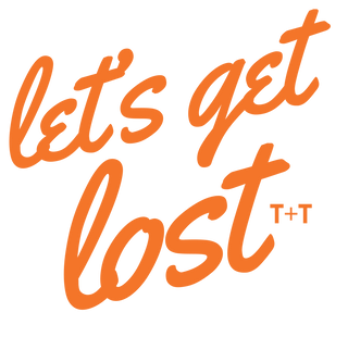 Let's Get Lost Navy Drapey Tee - Tucked & Threaded