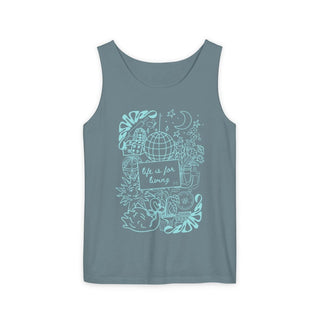 Life is for Living Ice Blue Unisex Tank - Tucked & Threaded