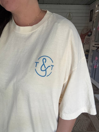 Life's Too Short Oyster Ivory Tee - Tucked & Threaded