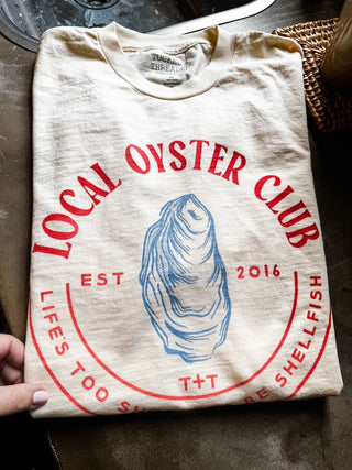 Life's Too Short Oyster Ivory Tee - Tucked & Threaded
