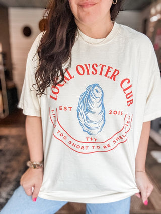 Life's Too Short Oyster Ivory Tee - Tucked & Threaded