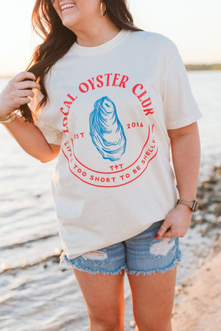 Life's Too Short Oyster Ivory Tee - Tucked & Threaded