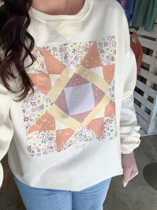 Lilac Quilted Unisex Sweatshirt - Tucked & Threaded