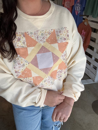 Lilac Quilted Unisex Sweatshirt - Tucked & Threaded