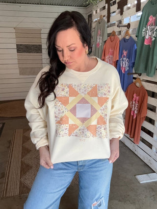 Lilac Quilted Unisex Sweatshirt - Tucked & Threaded