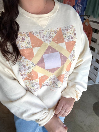 Lilac Quilted Unisex Sweatshirt - Tucked & Threaded