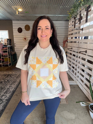 Lilac Quilted Unisex Tee - Tucked & Threaded