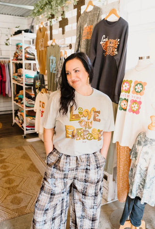 Live on Purpose Ivory Graphic Tee for Ladies - Tucked & Threaded