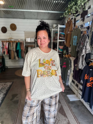 Live on Purpose Natural Leopard Graphic Tee | Tucked & Threaded - Tucked & Threaded