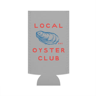 Local Oyster Club Grey Slim Can Cooler - Tucked & Threaded