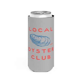 Local Oyster Club Grey Slim Can Cooler - Tucked & Threaded
