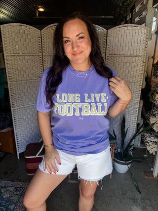 Long LIfe Football Golden Unisex Tee (Wholesale) - Tucked & Threaded