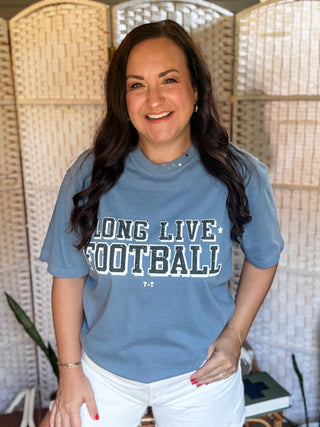 Long LIve Football Black & White Unisex Tee (Wholesale) - Tucked & Threaded