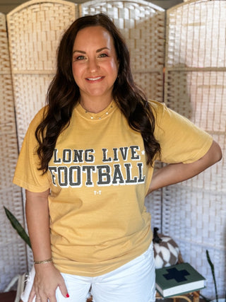 Long LIve Football Black & White Unisex Tee (Wholesale) - Tucked & Threaded