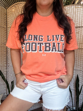 Long LIve Football Black & White Unisex Tee (Wholesale) - Tucked & Threaded