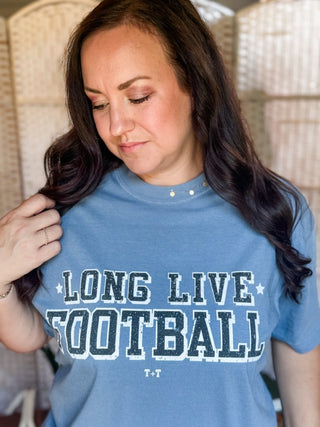 Long LIve Football Black & White Unisex Tee (Wholesale) - Tucked & Threaded