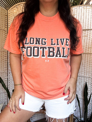 Long LIve Football Black & White Unisex Tee (Wholesale) - Tucked & Threaded