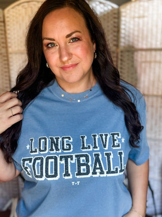 Long LIve Football Black & White Unisex Tee (Wholesale) - Tucked & Threaded