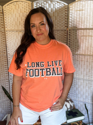 Long LIve Football Black & White Unisex Tee (Wholesale) - Tucked & Threaded