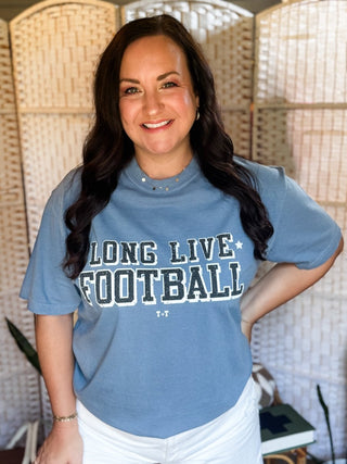 Long LIve Football Black & White Unisex Tee (Wholesale) - Tucked & Threaded