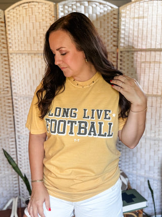 Long LIve Football Black & White Unisex Tee (Wholesale) - Tucked & Threaded