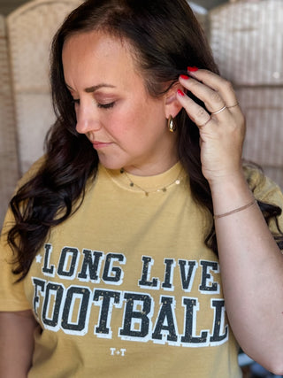 Long LIve Football Black & White Unisex Tee (Wholesale) - Tucked & Threaded
