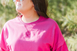 Magenta Soft Tuck Top - Tucked & Threaded
