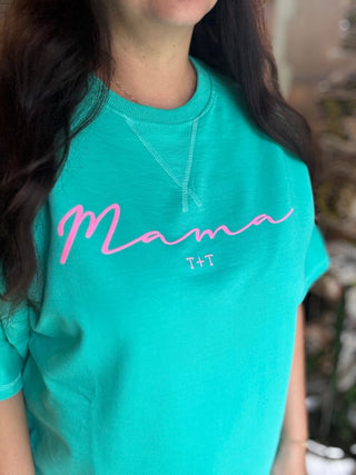 Mama Bright Teal Soft Tuck Top - Tucked & Threaded