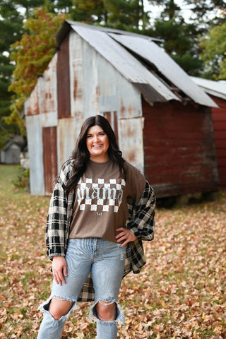 Mama Checkered Unisex Tee - Tucked & Threaded