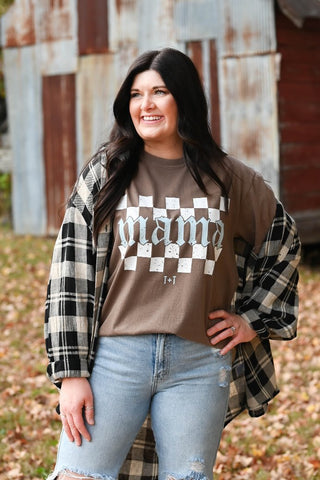 Mama Checkered Unisex Tee - Tucked & Threaded