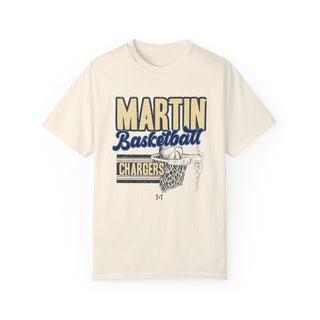 Martin Chargers Basketball Ivory Tee - Tucked & Threaded