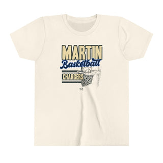 Martin Chargers Basketball Ivory Youth Tee - Tucked & Threaded