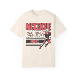 McKenzie Rebels Football Ivory Tee - Tucked & Threaded