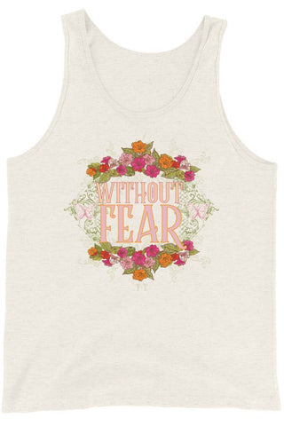 Without Fear Heather Oatmeal  Adult Tank