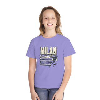 Milan Bulldogs Purple Youth Comfort Colors Tee - Tucked & Threaded
