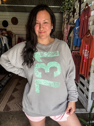 Mint 731 Area Code Faded Unisex Sweatshirt - Tucked & Threaded