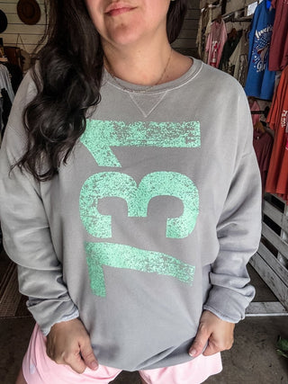 Mint 731 Area Code Faded Unisex Sweatshirt - Tucked & Threaded