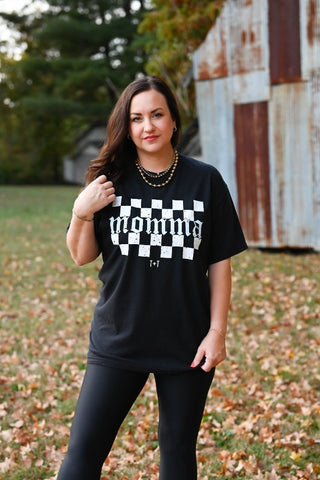 Momma Checkered Unisex Tee - Tucked & Threaded